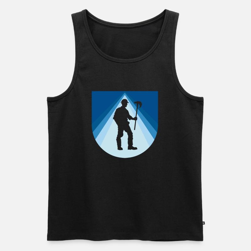 Mine Mining Coal - Men's Premium Organic Tank Top - black
