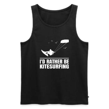 Windsurfen, Kitesurfen, Surfen, Windsurfen - Männer Premium Bio Tank Top - Schwarz - Vorne - AI Model Male 178 light (178cm)