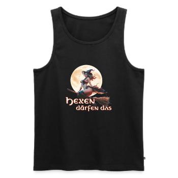 Witches are allowed to do that 2024 01 - Men's Premium Organic Tank Top - black - Front - AI Model Male 178 light (178cm)