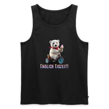 Eisbär i like ice in the sunshine 01 - Männer Premium Bio Tank Top - Schwarz - Vorne - AI Model Male 178 light (178cm)