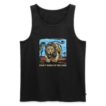 African Lion 2024 01 - Männer Premium Bio Tank Top - Schwarz - Vorne - AI Model Male 178 light (178cm)