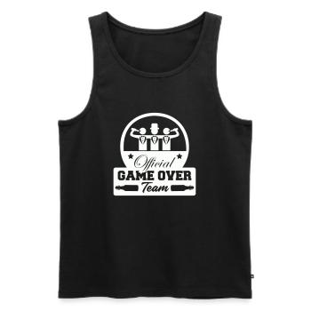 Official Game Over Team - Men's Premium Organic Tank Top - black - Front - Michal (187cm)