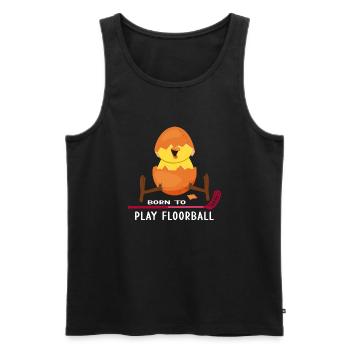 unihoc floorballspieler floorballcup bandy - Männer Premium Bio Tank Top - Schwarz - Vorne - Michal (187cm)