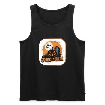 Spuktakuläres Halloween - Männer Premium Bio Tank Top - Schwarz - Vorne - Michal (187cm)