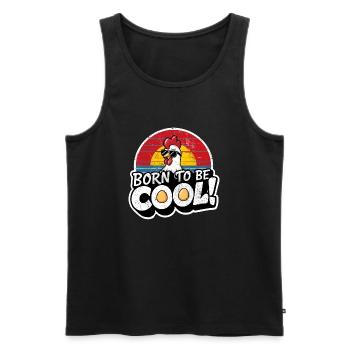Born to be cool! - Men's Premium Organic Tank Top - black - Front - AI Model Male 178 light (178cm)