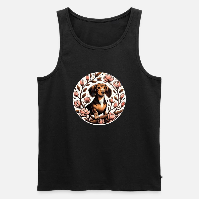 Weiner Hund - Männer Premium Bio Tank Top - Schwarz