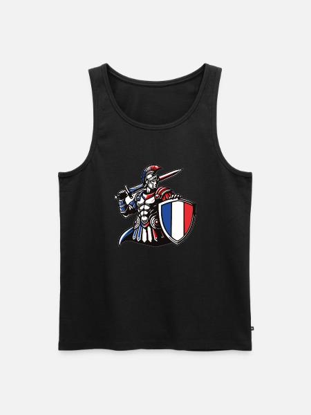 Gladiateur France 3 - Débardeur bio Premium Homme - noir