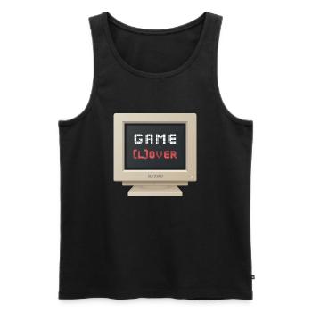 CRT Design - Game Lover - Men's Premium Organic Tank Top - black - Front - AI Model Male 178 light (178cm)