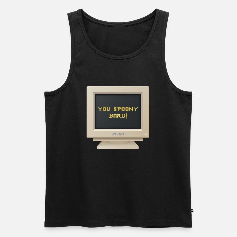 CRT Design - Du löffeliger Barde= - Männer Premium Bio Tank Top - Schwarz