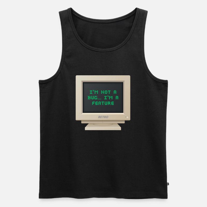 CRT Design - I am not a bug, I am a feature - Débardeur bio Premium Homme - noir