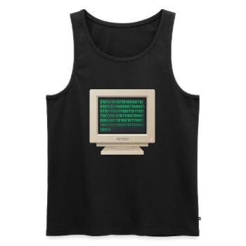 CRT - Binary Code - Men's Premium Organic Tank Top - black - Front - AI Model Male 178 light (178cm)