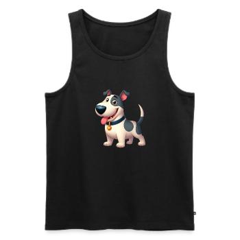 Bull Terrier 3 - Men's Premium Organic Tank Top - black - Front - AI Model Male 178 light (178cm)
