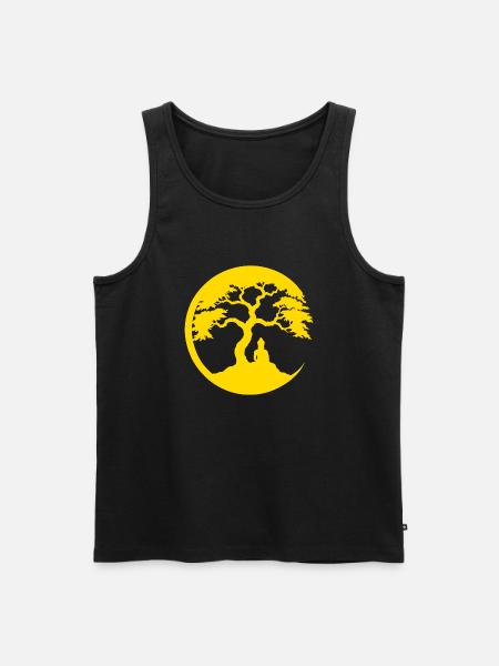 Buddha, Zen Circle - Men's Premium Organic Tank Top - black