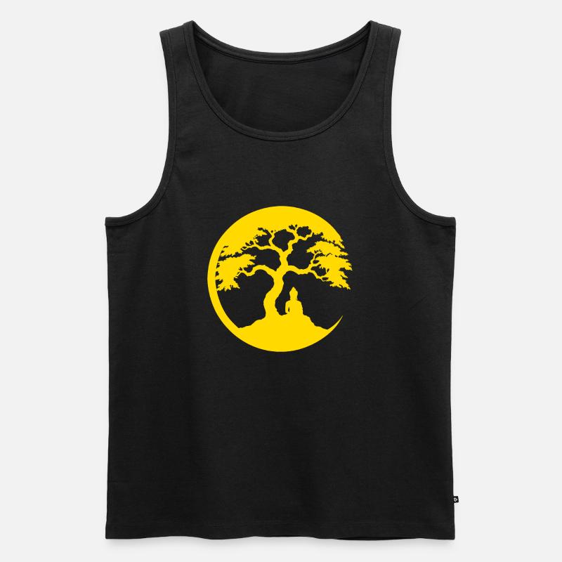 Buddha, Zen-Kreis - Männer Premium Bio Tank Top - Schwarz