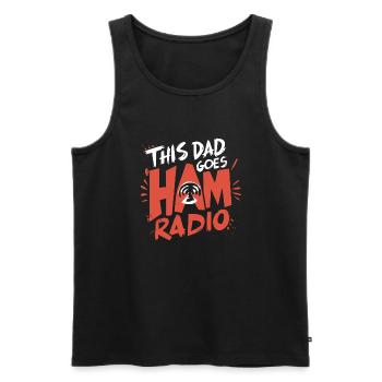 Papa est tout au sujet de la radio amateur ! - Débardeur bio Premium Homme - noir - Devant - Michal (187cm)