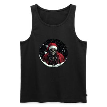 Dark Santa : Noël avec une différence ! - Débardeur bio Premium Homme - noir - Devant - AI Model Male 178 light (178cm)