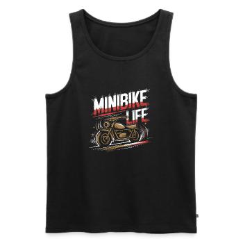 La vie sur deux petites roues - Débardeur bio Premium Homme - noir - Devant - AI Model Male 178 light (178cm)