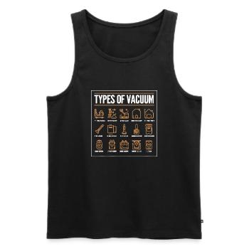 Arten von Staubsaugern - Staubsauger 2025 - Männer Premium Bio Tank Top - Schwarz - Vorne - AI Model Male 178 light (178cm)