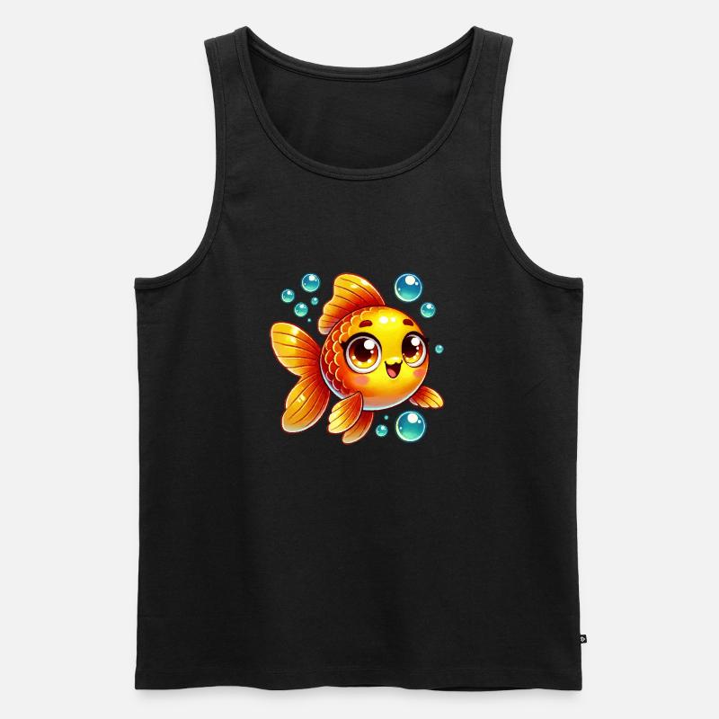 goldfisch - Männer Premium Bio Tank Top - Schwarz