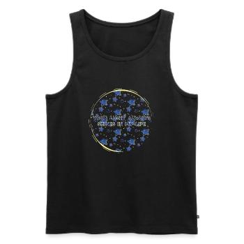 Inspirer l’amour : art des motifs étoilés - Débardeur bio Premium Homme - noir - Devant - Michal (187cm)
