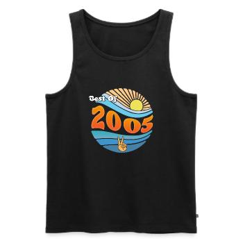 best of 2005 – Celebrating 20 Years of Awesomeness - Men's Premium Organic Tank Top - black - Front - AI Model Male 178 light (178cm)