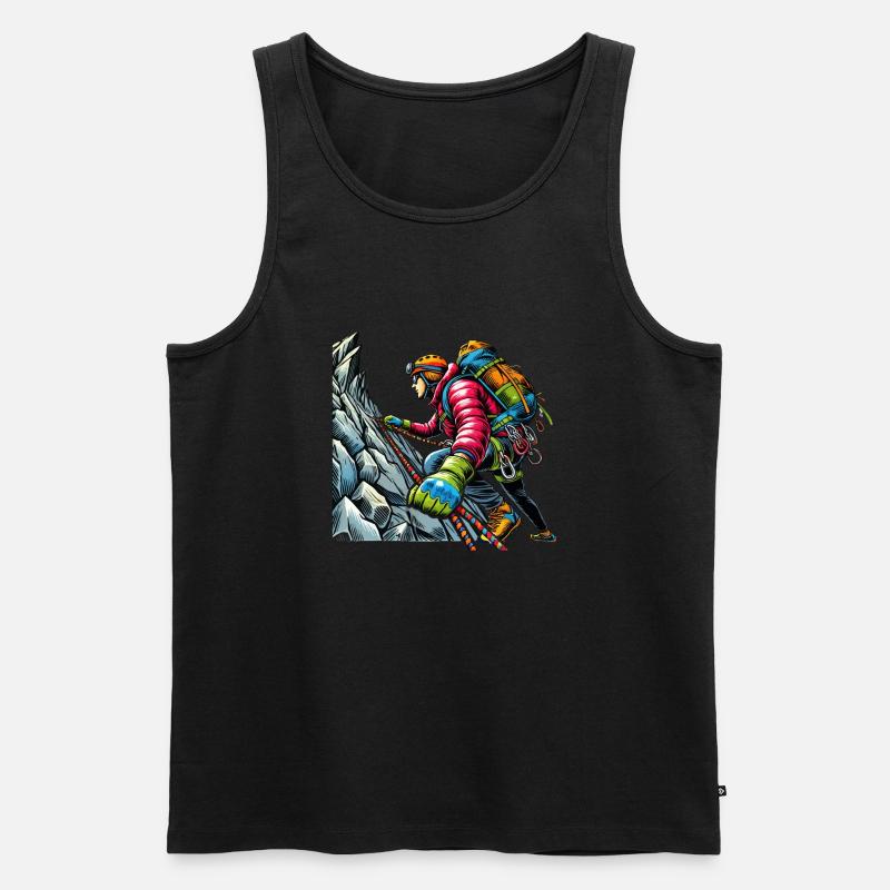 bergsteiger - Männer Premium Bio Tank Top - Schwarz