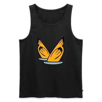 2 canards plongée sous-marin tête lac eau potable - Débardeur bio Premium Homme - noir - Devant - AI Model Male 178 light (178cm)