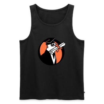 Deaf School Graduation College Certificate Certificate Certificate - Men's Premium Organic Tank Top - black - Front - AI Model Male 178 light (178cm)