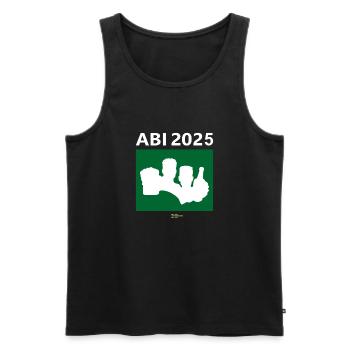 Bier Liga Logo ABI 2025 Grün 2 weiß - Männer Premium Bio Tank Top - Schwarz - Vorne - AI Model Male 178 light (178cm)