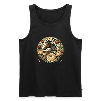 Beautiful Horse - Men's Premium Organic Tank Top - black - Front - Michal (187cm)