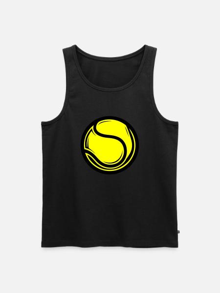 Tennisball Symbol - Männer Premium Bio Tank Top - Schwarz