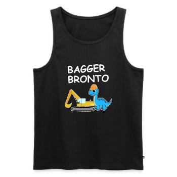 Bagger Bronto - Männer Premium Bio Tank Top - Schwarz - Vorne - AI Model Male 178 light (178cm)