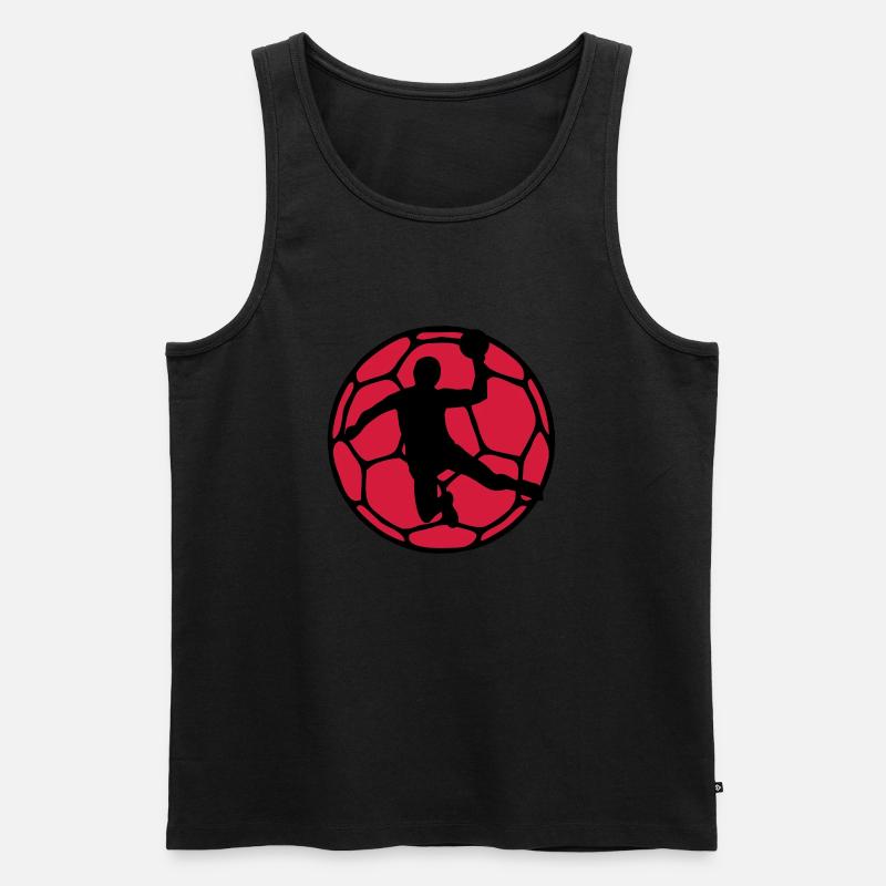 Handball - Männer Premium Bio Tank Top - Schwarz
