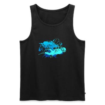 Diver - Men's Premium Organic Tank Top - black - Front - AI Model Male 178 light (178cm)
