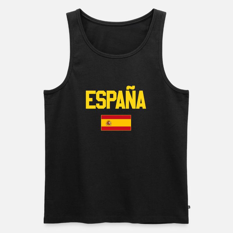 Spanische Flagge - Männer Premium Bio Tank Top - Schwarz