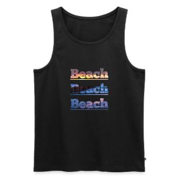 Beach Beach Beach - Débardeur bio Premium Homme - noir - Devant - AI Model Male 178 light (178cm)