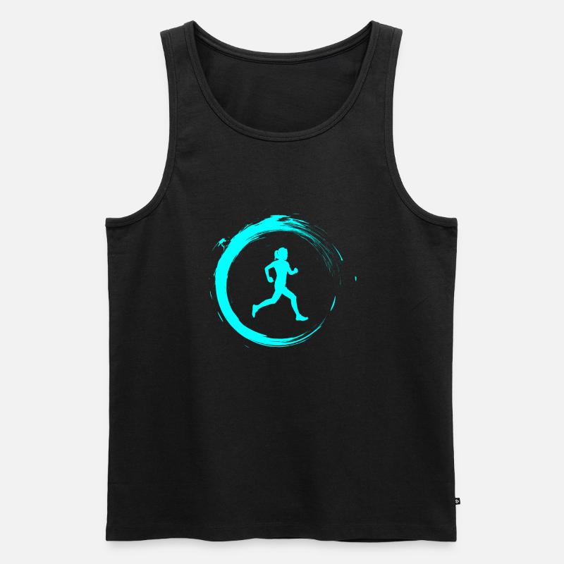 Joggen - Männer Premium Bio Tank Top - Schwarz