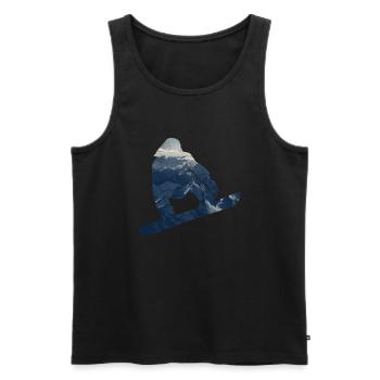 Snowboarder double exposition - Débardeur bio Premium Homme - noir - Devant - AI Model Male 178 light (178cm)
