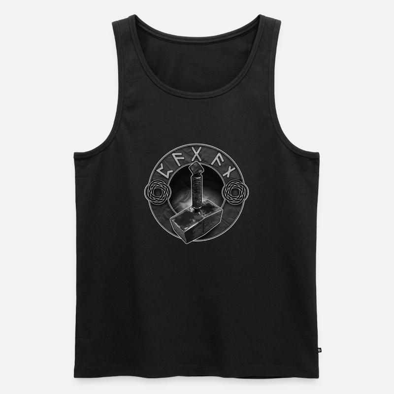 Mjolnir 03 - Männer Premium Bio Tank Top - Schwarz
