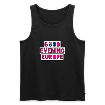 Guten Abend Europa - Männer Premium Bio Tank Top - Schwarz - Vorne - AI Model Male 178 light (178cm)