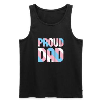 Papa fier transgenre - Débardeur bio Premium Homme - noir - Devant - AI Model Male 178 light (178cm)