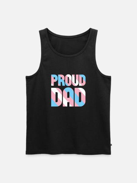 Proud Dad Transgender - Men's Premium Organic Tank Top - black