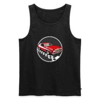 Rotes Auto - Männer Premium Bio Tank Top - Schwarz - Vorne - AI Model Male 178 light (178cm)