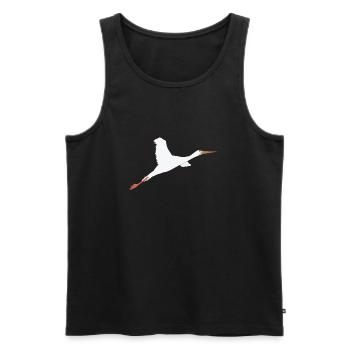 Storch fliegt nach oben - Männer Premium Bio Tank Top - Schwarz - Vorne - AI Model Male 178 light (178cm)