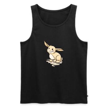 Hare - Men's Premium Organic Tank Top - black - Front - AI Model Male 178 light (178cm)