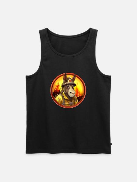 Firefighter Donkey - Men's Premium Organic Tank Top - black