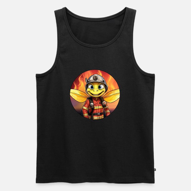 Fire brigade bees - Men's Premium Organic Tank Top - black