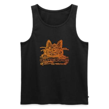 Cute, cute I'm so cute! - Men's Premium Organic Tank Top - black - Front - AI Model Male 178 light (178cm)