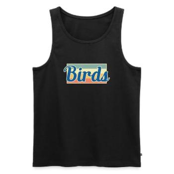 Vogel Vögel - Männer Premium Bio Tank Top - Schwarz - Vorne - Michal (187cm)