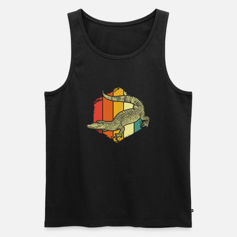 Krokodil - Männer Premium Bio Tank Top - Schwarz